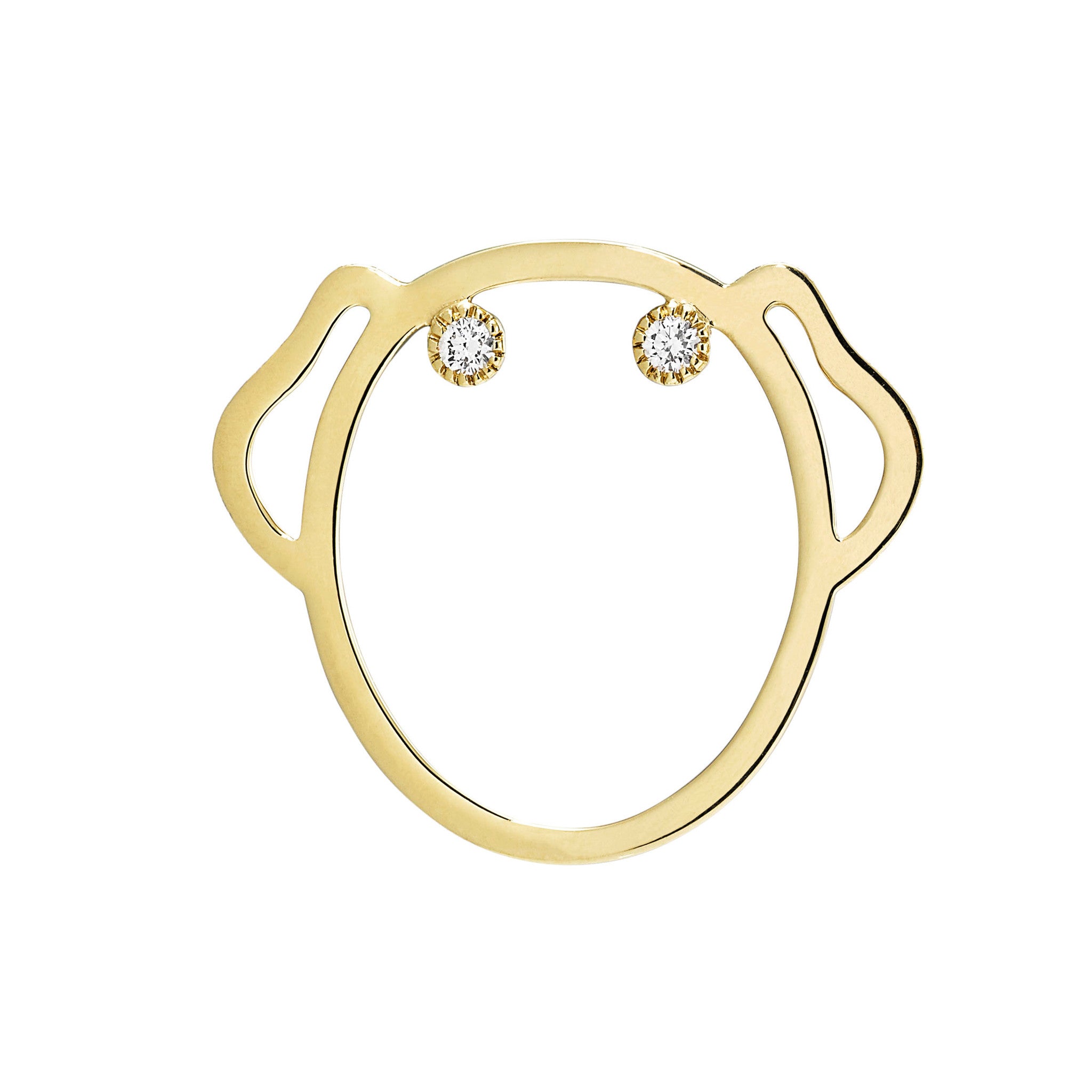 Diamond Puppy Ring, Ring, Anabela Chan Joaillerie - Fine jewelry with laboratory grown and created gemstones hand-crafted in the United Kingdom. Anabela Chan Joaillerie is the first fine jewellery brand in the world to champion laboratory-grown and created gemstones with high jewellery design, artisanal craftsmanship and a focus on ethical and sustainable innovations.
